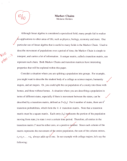 Markov Chains - Kenyon College
