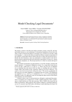 Model Checking Legal Documents