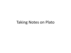 Taking Notes on Plato - Riverdale Middle School