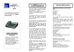 Choose Well Leaflet - Bath Row Medical Practice