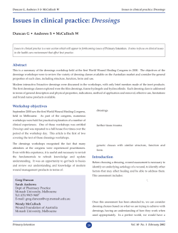 Dressings - Wounds Australia