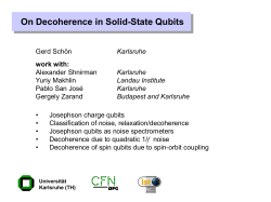 On decoherence in solid state qubits