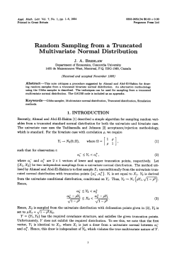 Random Sampling from a Truncated Multivariate