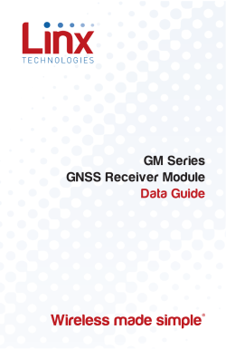 GM Series GNSS Receiver Module Data Guide