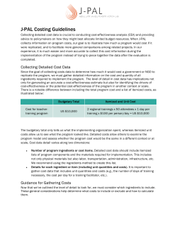 J-PAL Costing Guidelines