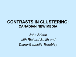 contrasts in clustering: the example of canadian new media