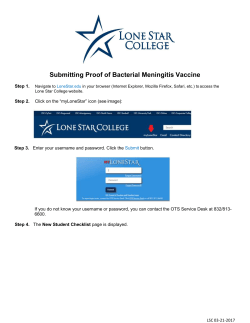 Submitting Proof of Bacterial Meningitis Vaccine