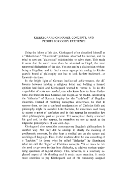 Kierkegaard on names, concepts, and proofs for God`s existence
