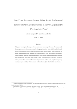 How Does Economic Status Affect Social Preferences
