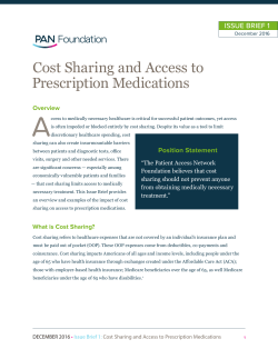 Cost Sharing and Access to Prescription