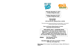 PRE-ENTRY ONLY&mdash;RANDOM DRAW Draw period