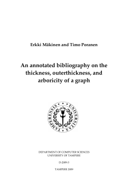 An annotated bibliography on the thickness, outerthickness, and