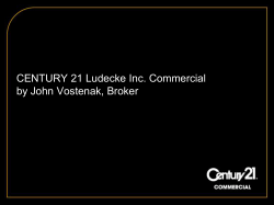 John Vostenak, Commercial Broker Presentation