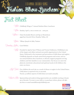 Fashion Show Luncheon Fact Sheet