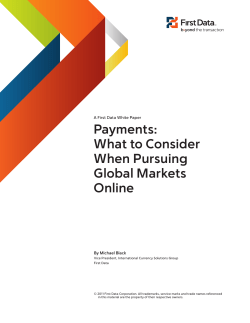 Payments: What to Consider When Pursuing Global Markets Online
