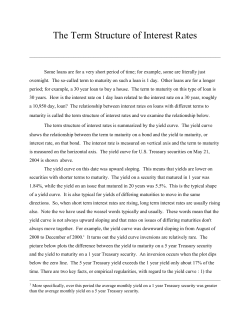 The Term Structure of Interest Rates