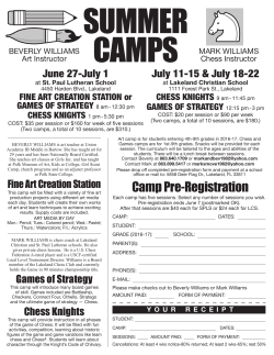 Camp Pre-Registration - St. Paul Lutheran School