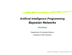 Bayesian Networks - The University of San Francisco Computer