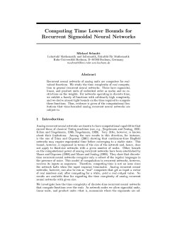 Computing Time Lower Bounds for Recurrent Sigmoidal Neural