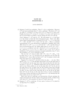 MATH 890 HOMEWORK 2 (1) Suppose P and Q are polyhedra