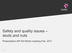 Application limitations of 2HM nuts - My Committees