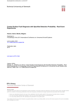 Control Surface Fault Diagnosis with Specified Detection Probability