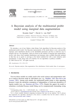 A Bayesian analysis of the multinomial probit model