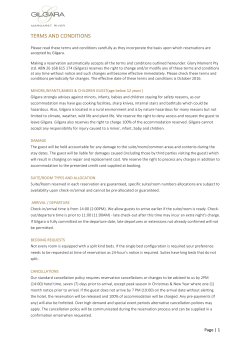 Gilgara Accomodation TERMS AND CONDITIONS