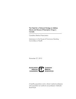 The need for a national strategy to address abuse and misuse of