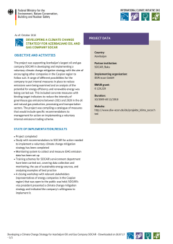 developing a climate change strategy for azerbaijani oil and gas