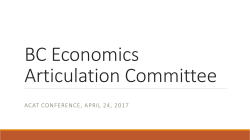Economics articulation committee