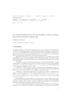 An Interactive Method for Solving Problems of Multicriteria Choice