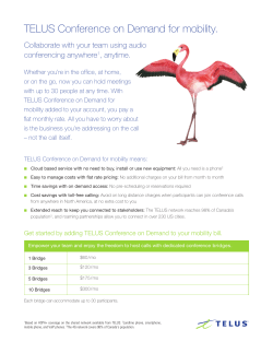 TELUS Conference on Demand for mobility.