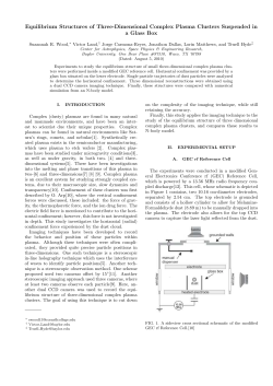 Equilibrium Structures of Three-Dimensional