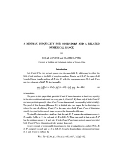 A minimax inequality for operators and a related