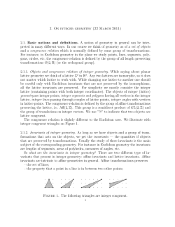 On integer geometry