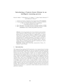 Introducing a Context-Aware Scheme in an intelligent reasoning