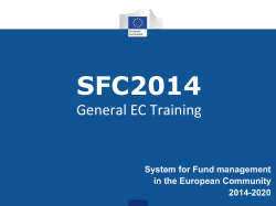 SFC2014 General Training for EC - European Commission