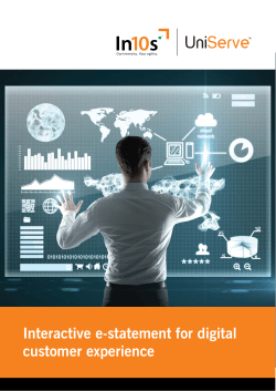 Interactive e-statement for digital customer experience