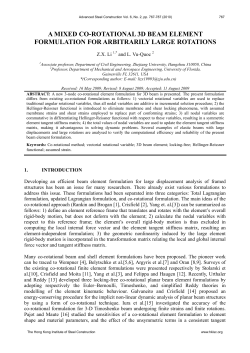 a mixed co-rotational 3d beam element formulation for arbitrarily