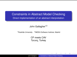 Constraints in Abstract Model Checking