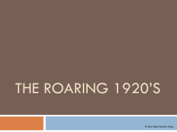 The Roaring 1920*s