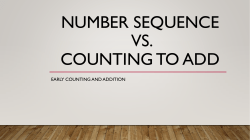 Counting and counting to add