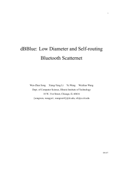 dBBlue: Low Diameter and Self-routing Bluetooth Scatternet