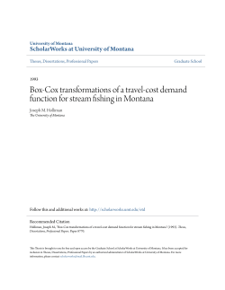 Box-Cox transformations of a travel-cost demand function for stream