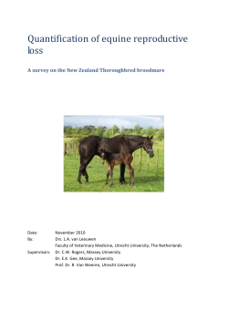 Quantification of equine reproductive loss