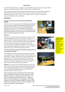 For the Media Interaction task, I organised a visit to XXXXX studio