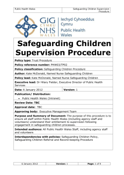 Safeguarding Children Supervision Procedure