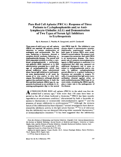 Pure Red Cell Aplasia (PRCA)
