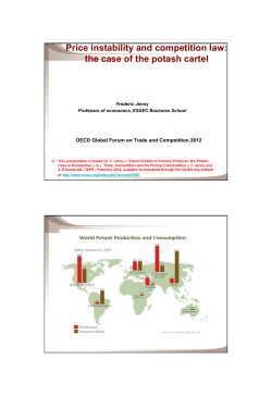 Price instability and competition law: the case of the potash